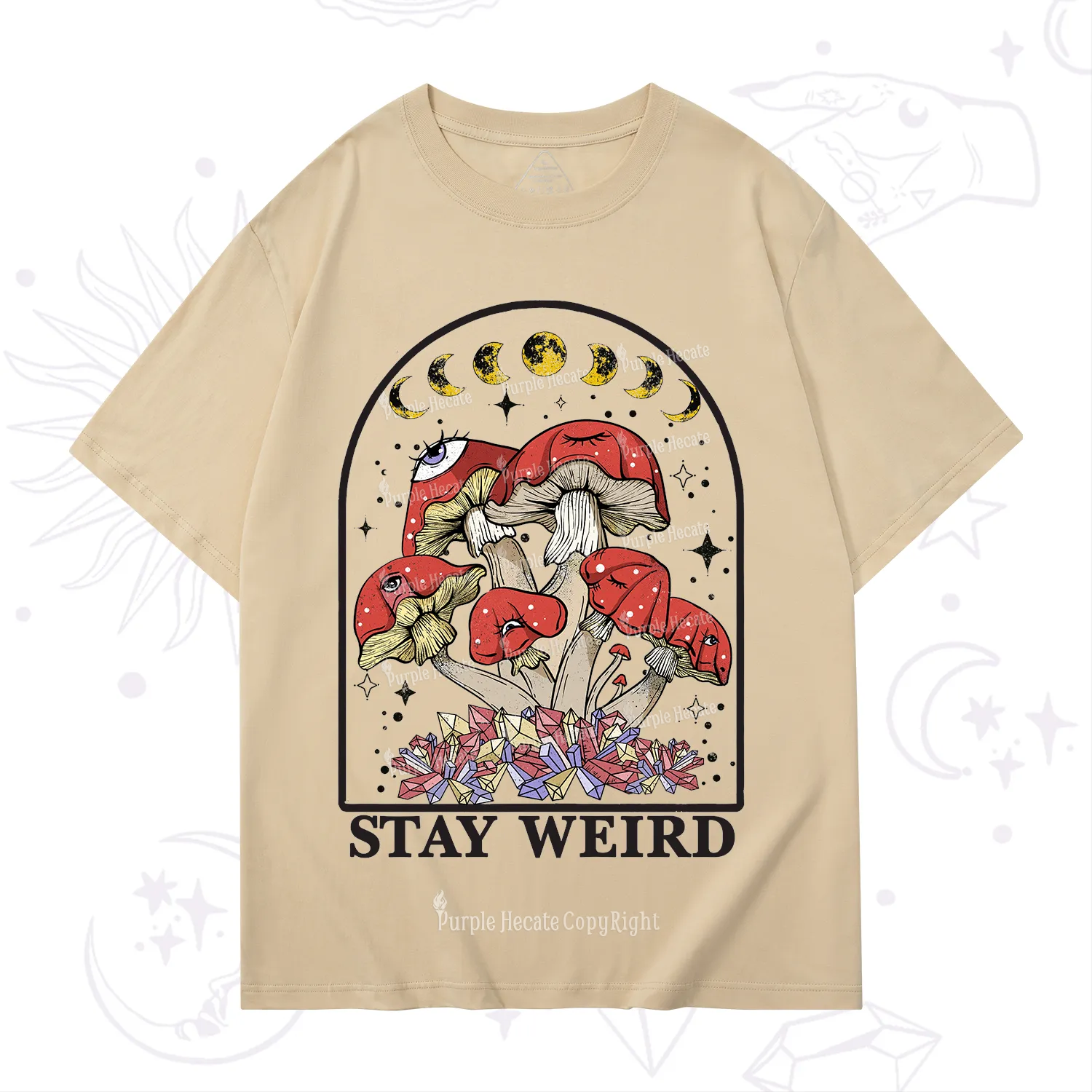 Purplehecate Stay Weird Mushroom T-Shirt