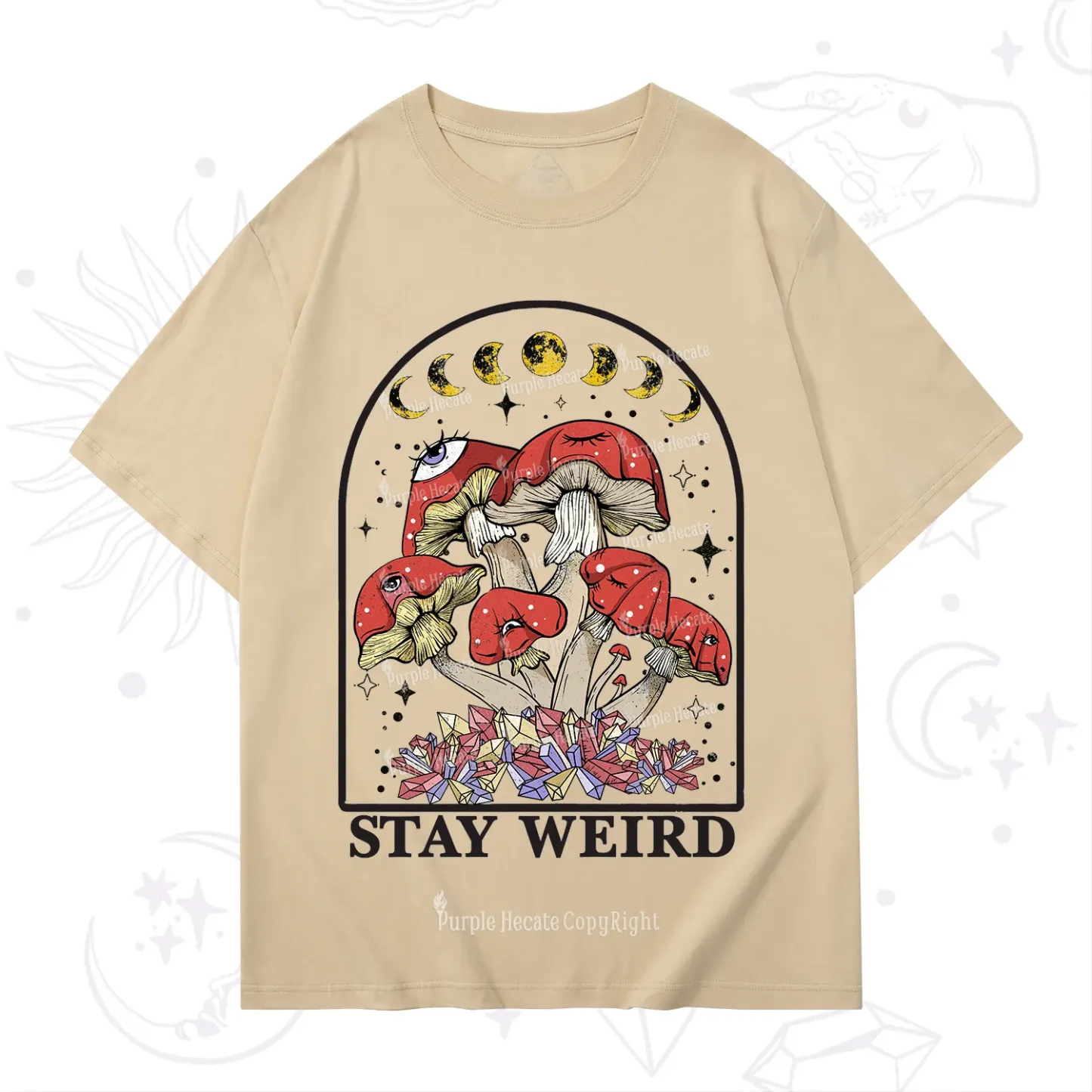 Purplehecate Stay Weird Mushroom T-Shirt