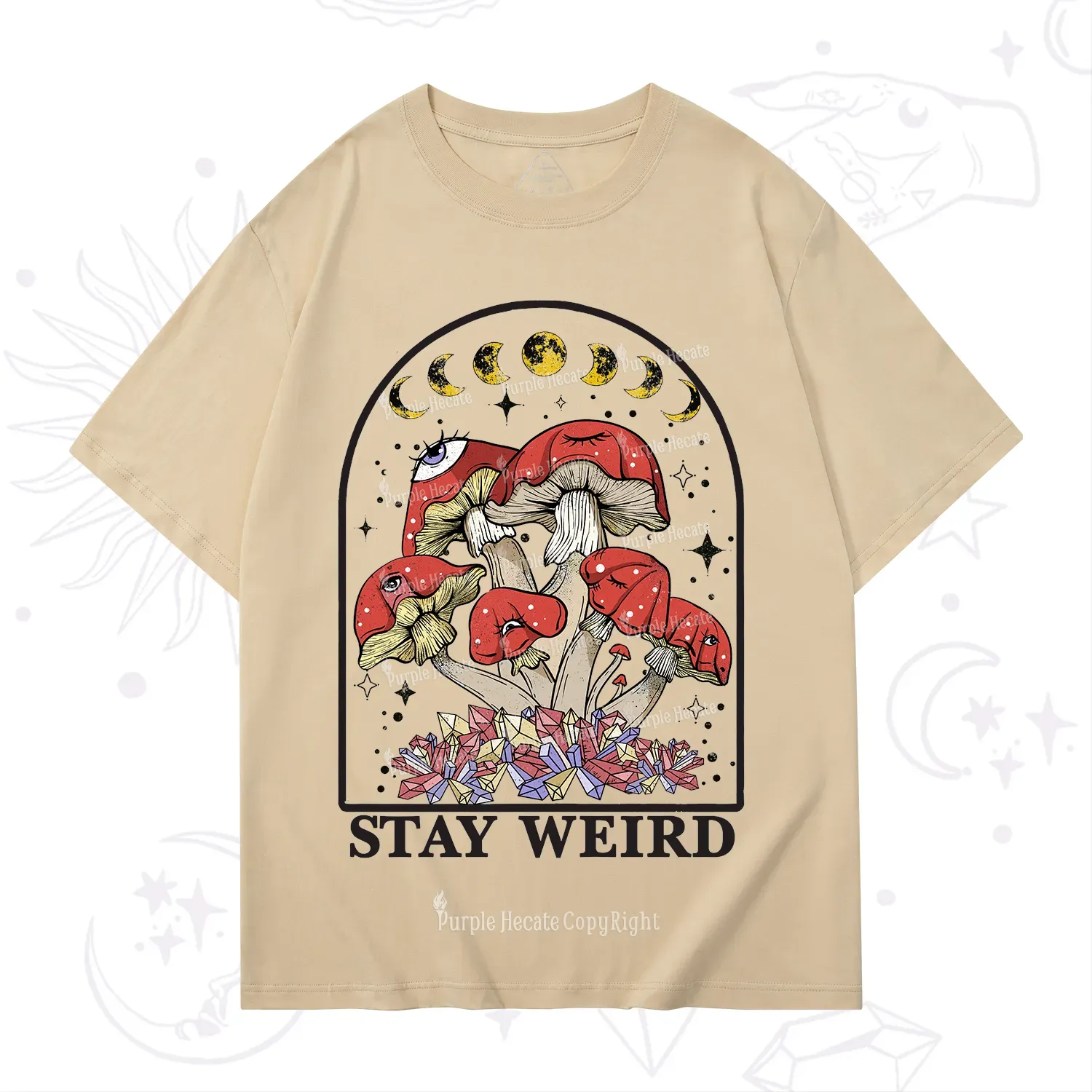 Purplehecate Stay Weird Mushroom T-Shirt