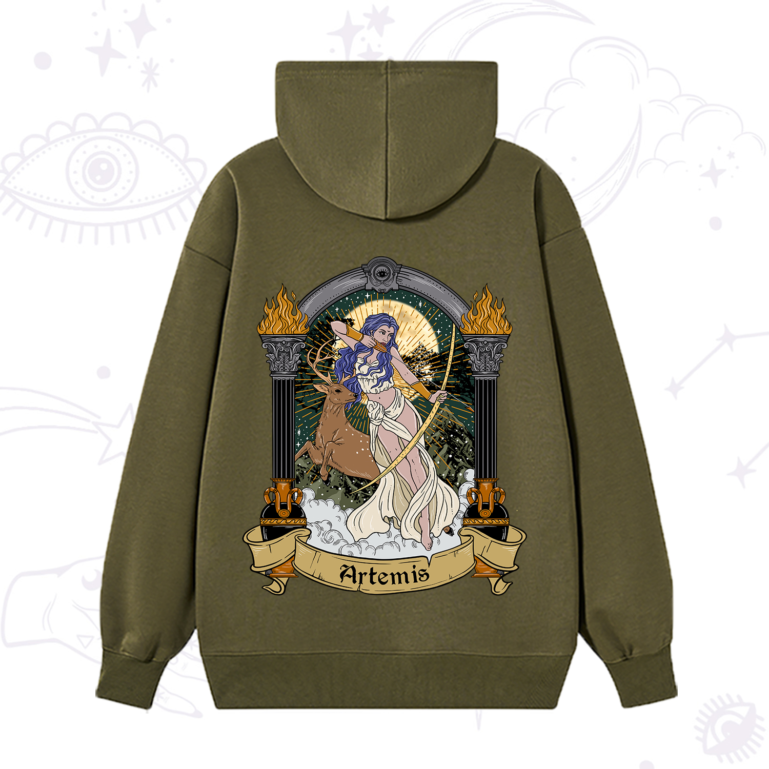 Purplehecate The Huntress Goddess Artemis Hoodie