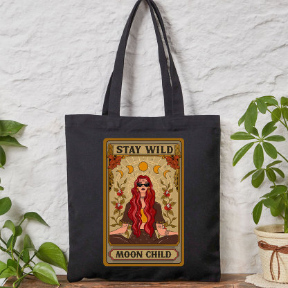 Purplehecate The Stay Wild Moon Child Oracle Card Tote Bag