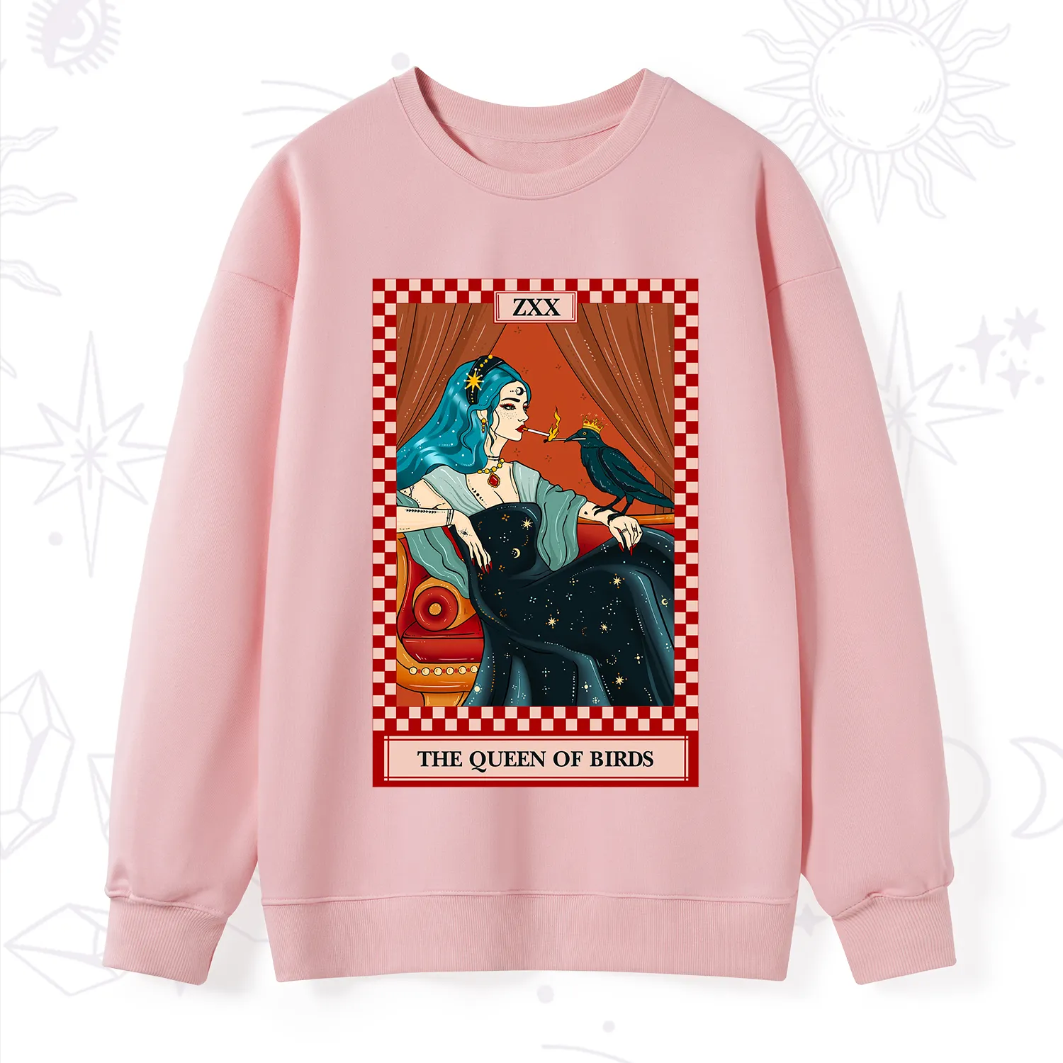 Purplehecate The Queen Of Birds Tarot  Sweatshirt