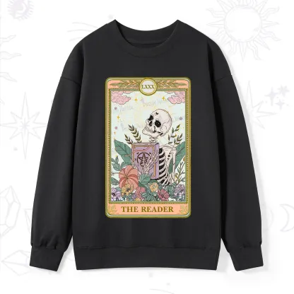 Purplehecate The Reader Occult Tarot Skeleton Sweatshirt