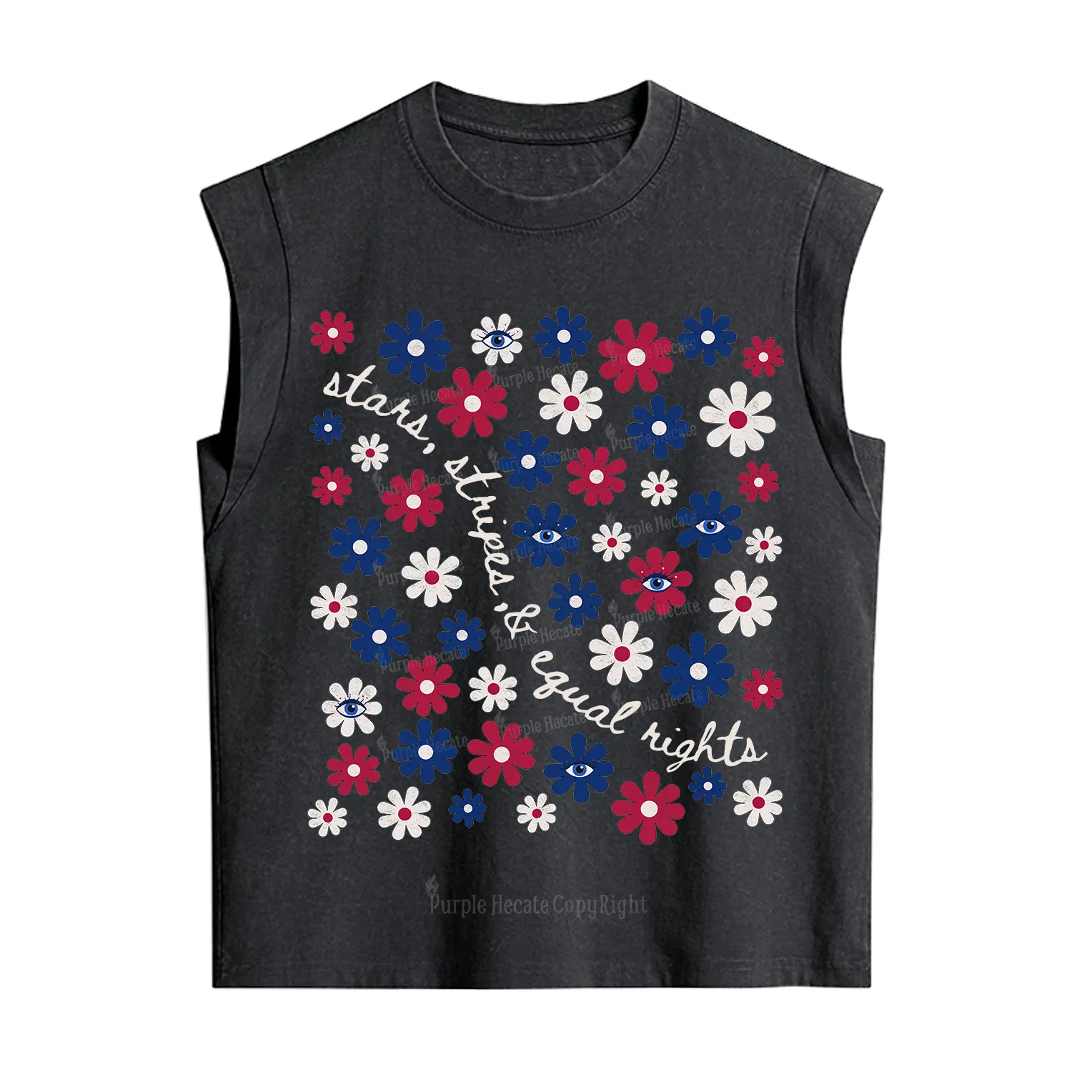 Purplehecate Stars Stripes Equal Rights Vintage Washed Tank