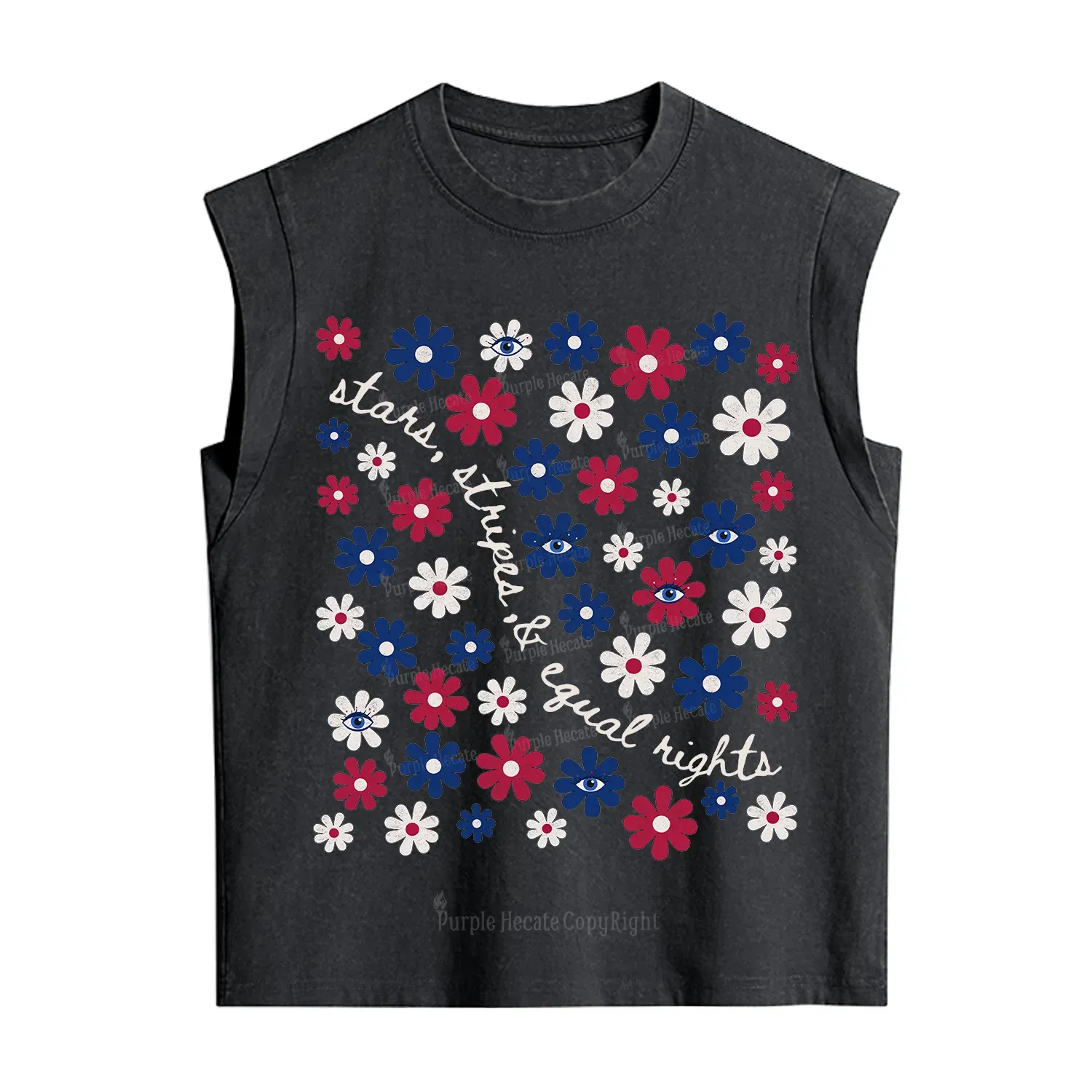 Purplehecate Stars Stripes Equal Rights Vintage Washed Tank