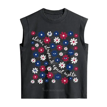 Purplehecate Stars Stripes Equal Rights Vintage Washed Tank