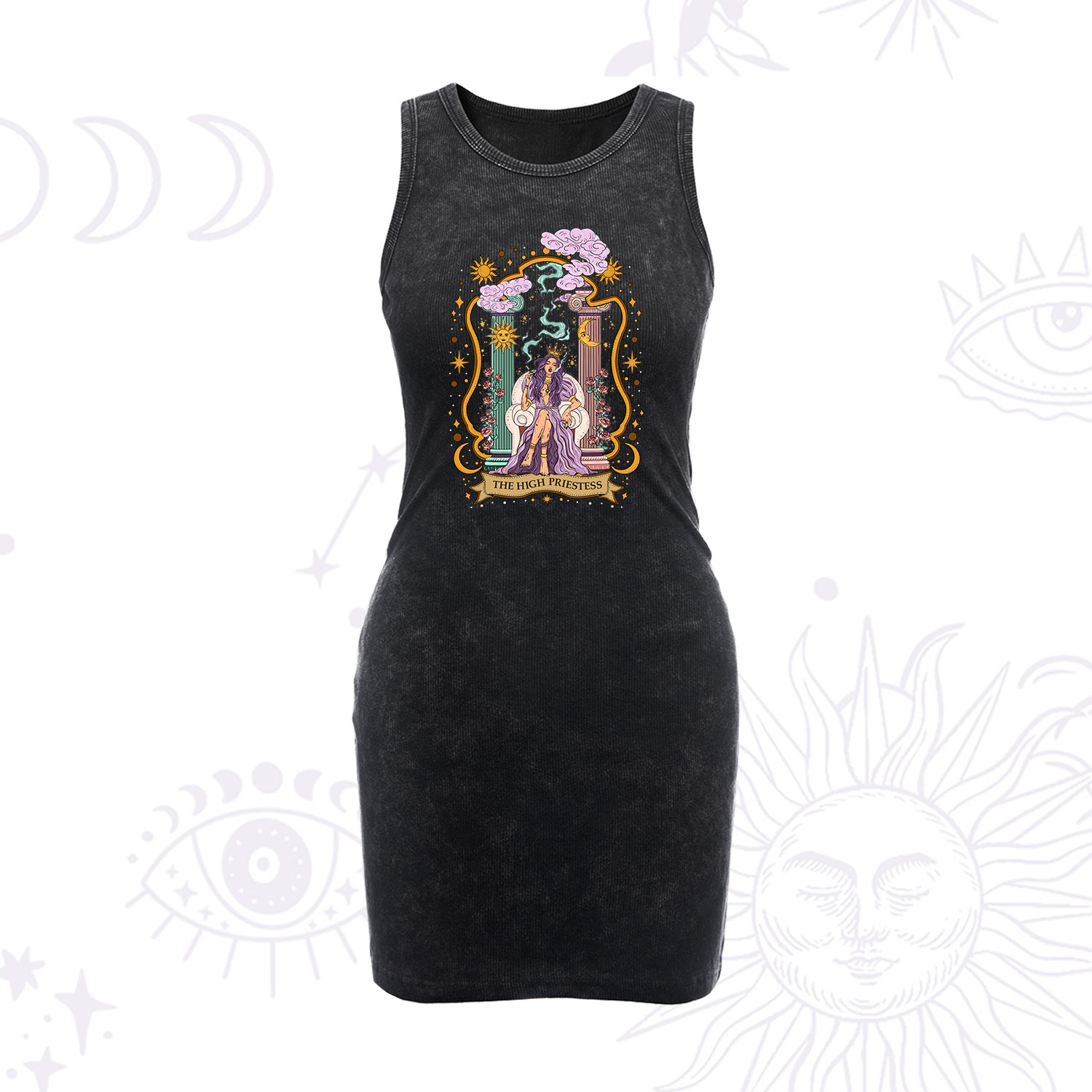 Purplehecate The High Priestess Goddess Vintage Bodycon Tank Dress