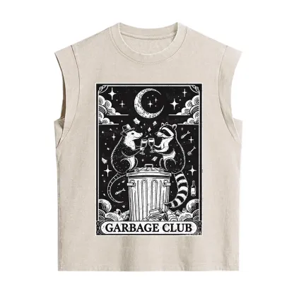 Purplehecate The Garbage Club Tarot Raccoon Party Vintage Washed Tank