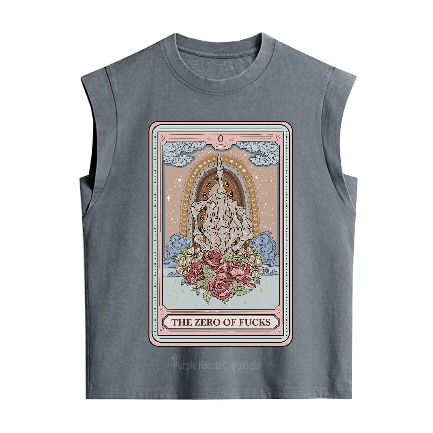 Purplehecate The Zero Of Fucks Tarot Vintage Washed Tank