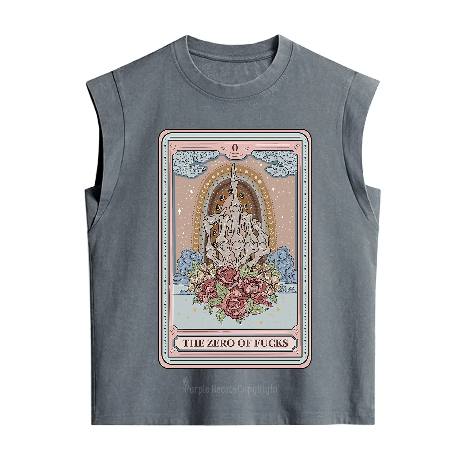 Purplehecate The Zero Of Fucks Tarot Vintage Washed Tank