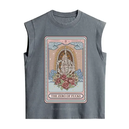 Purplehecate The Zero Of Fucks Tarot Vintage Washed Tank