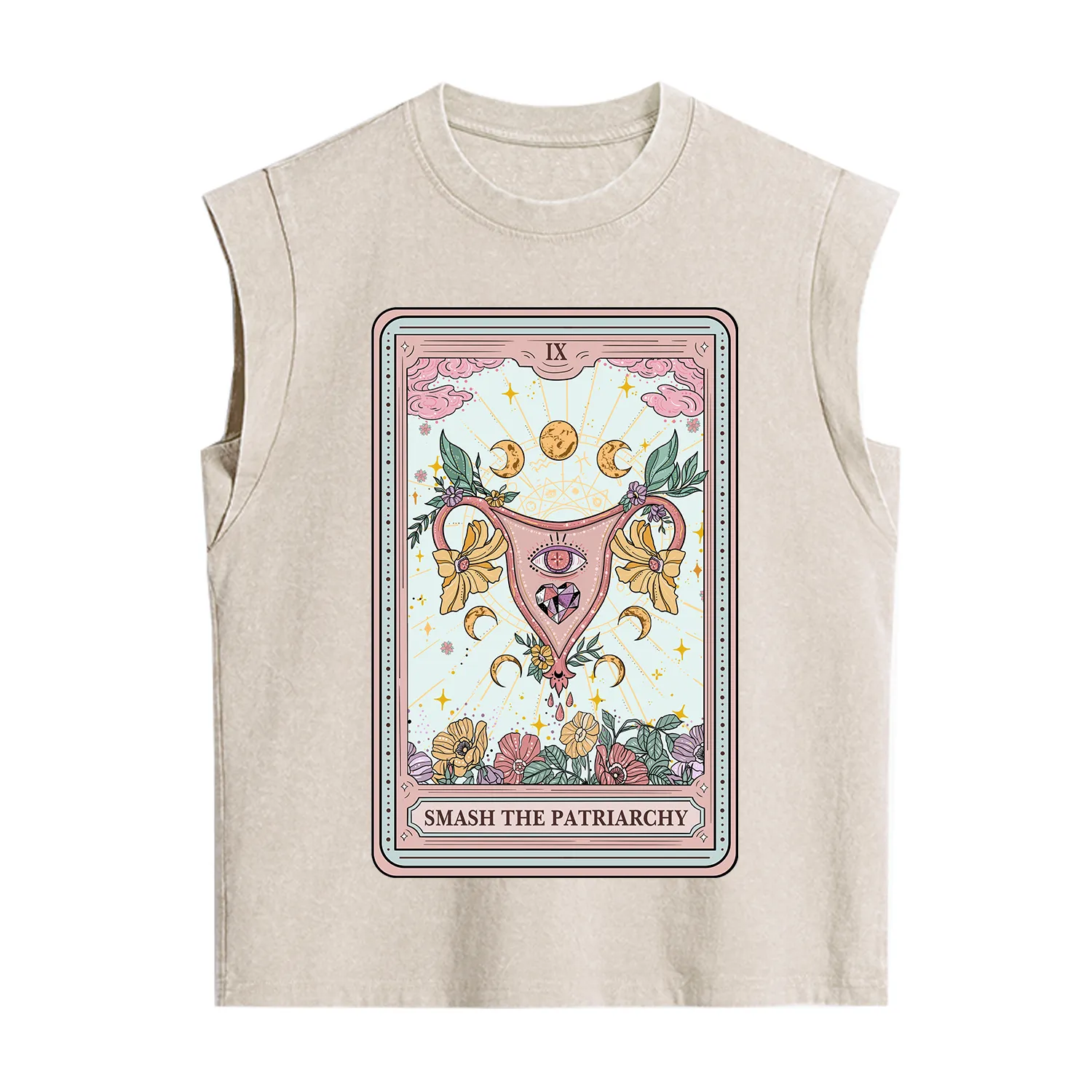 Purplehecate The Smash the Patriarchy Tarot Vintage Washed Tank