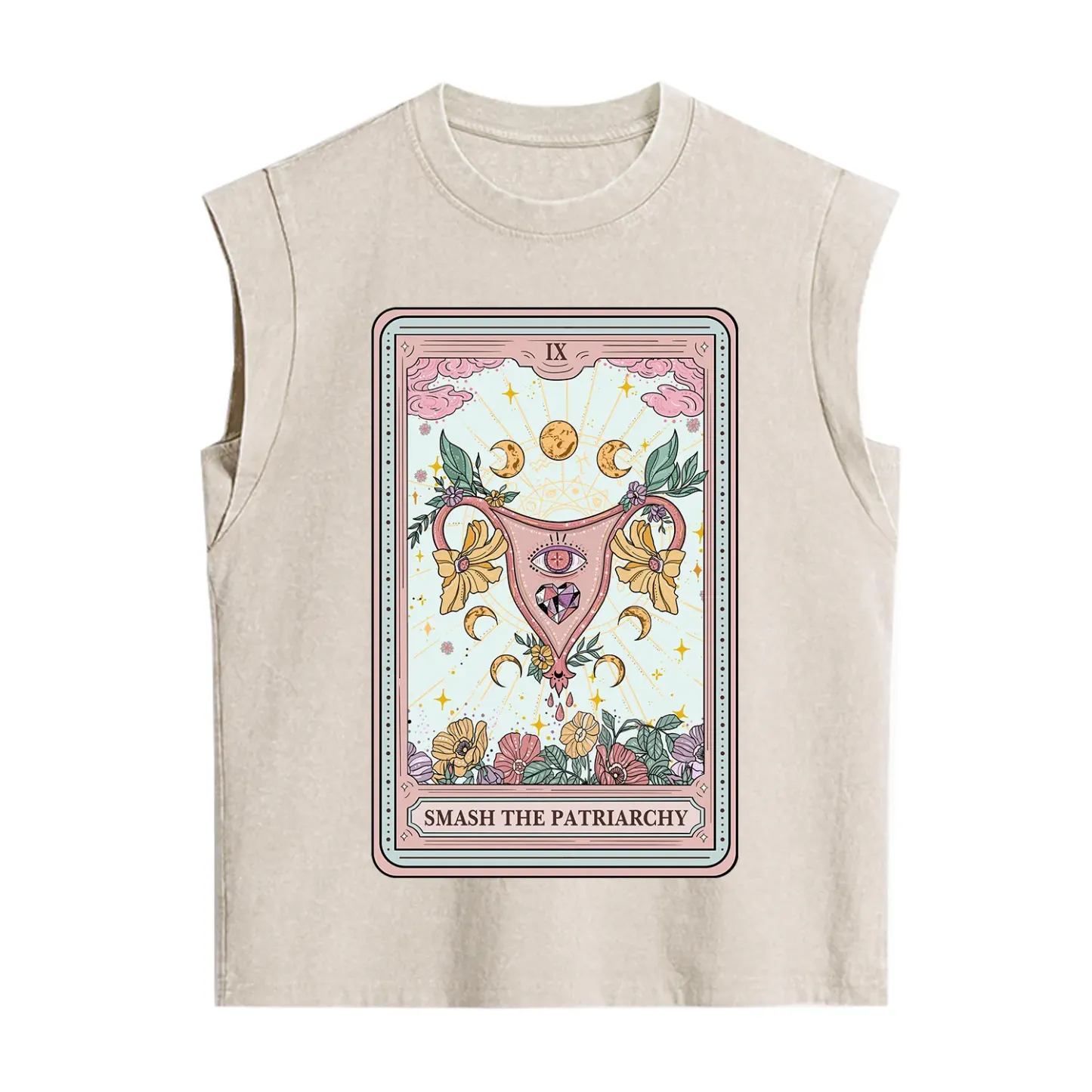 Purplehecate The Smash the Patriarchy Tarot Vintage Washed Tank