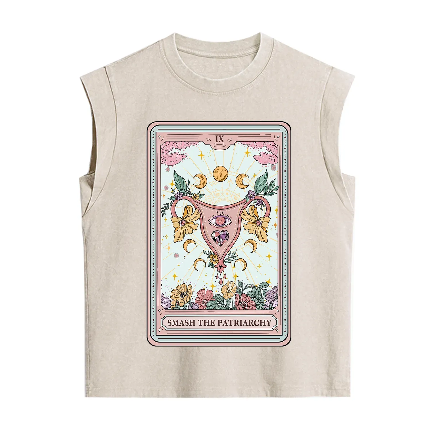 Purplehecate The Smash the Patriarchy Tarot Vintage Washed Tank