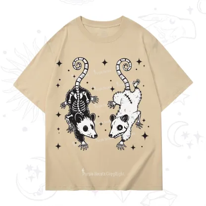 Purplehecate Moonlit Skeleton Rats T-Shirt