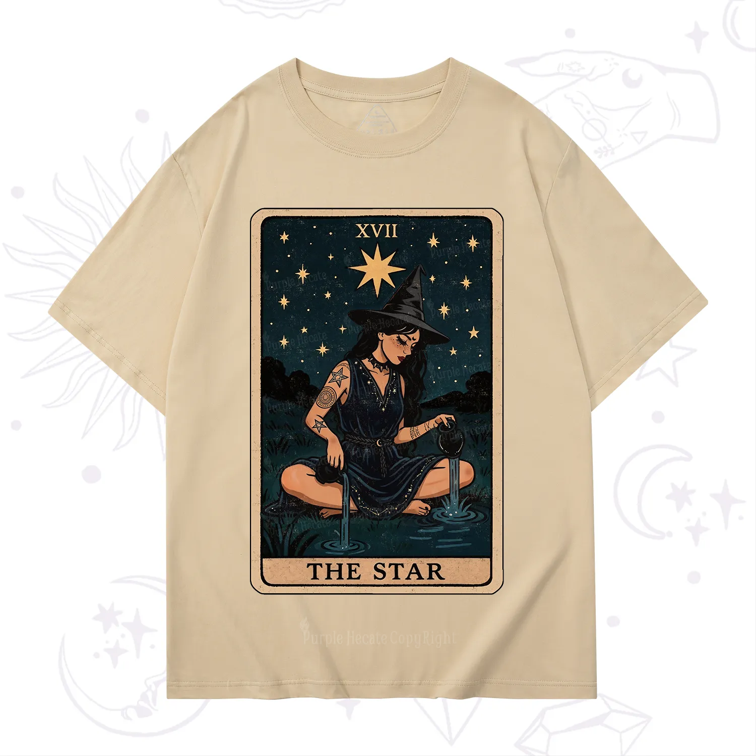 Purplehecate The Star Witch Tarot T-Shirt