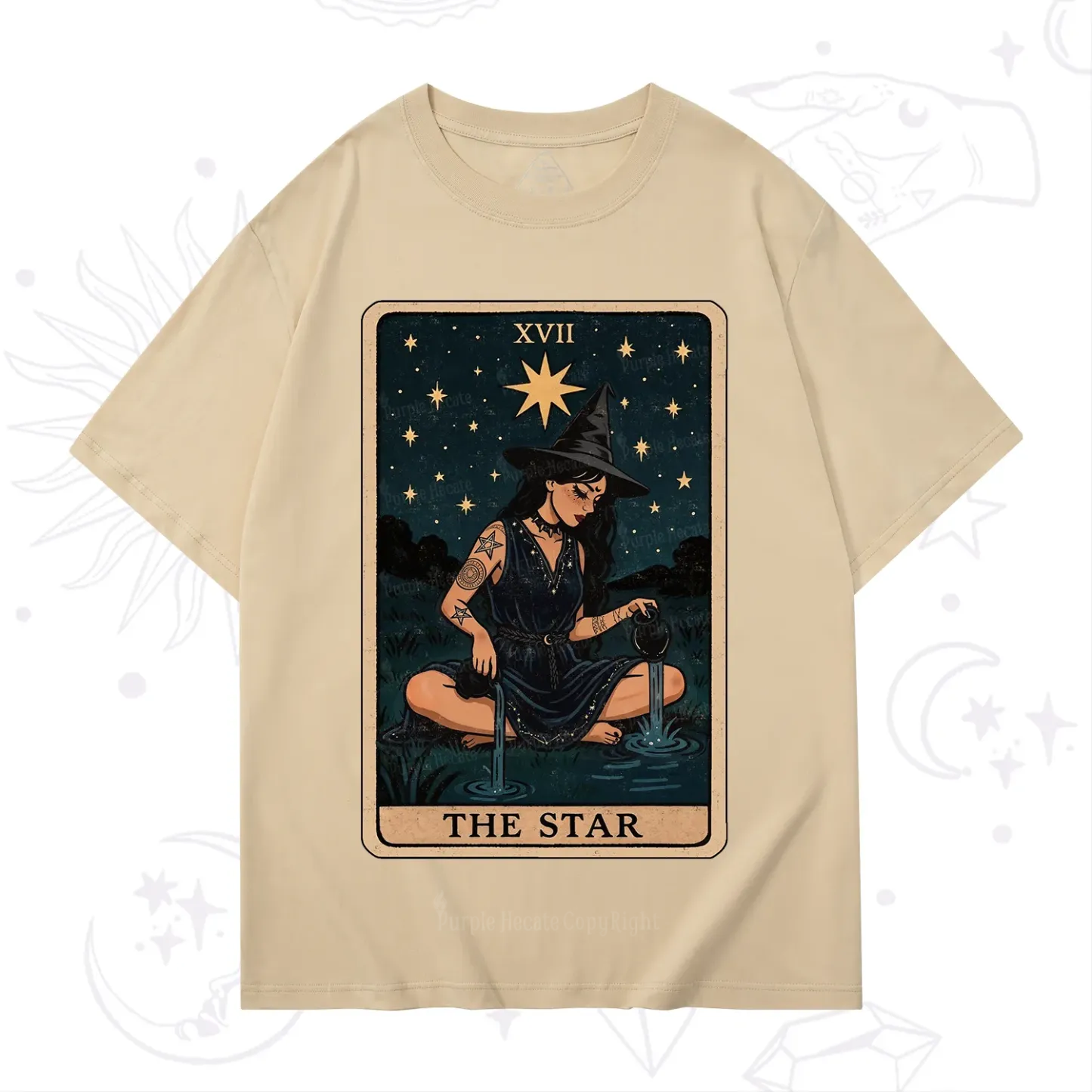 Purplehecate The Star Witch Tarot T-Shirt