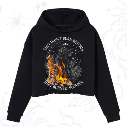 Purplehecate They Didn't Burn Witches Crop Hoodie