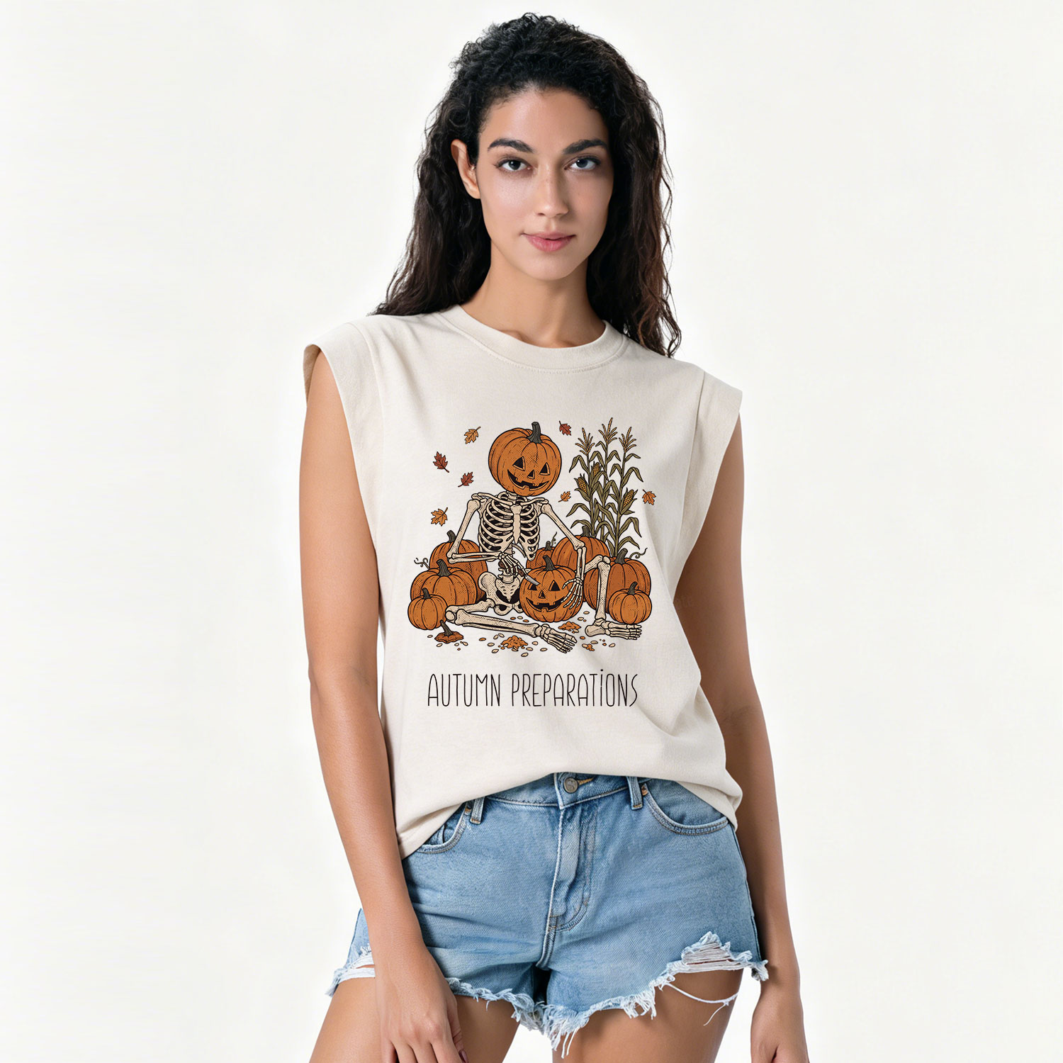 Purplehecate Witch Hat Pumpkin Vintage Washed Tank