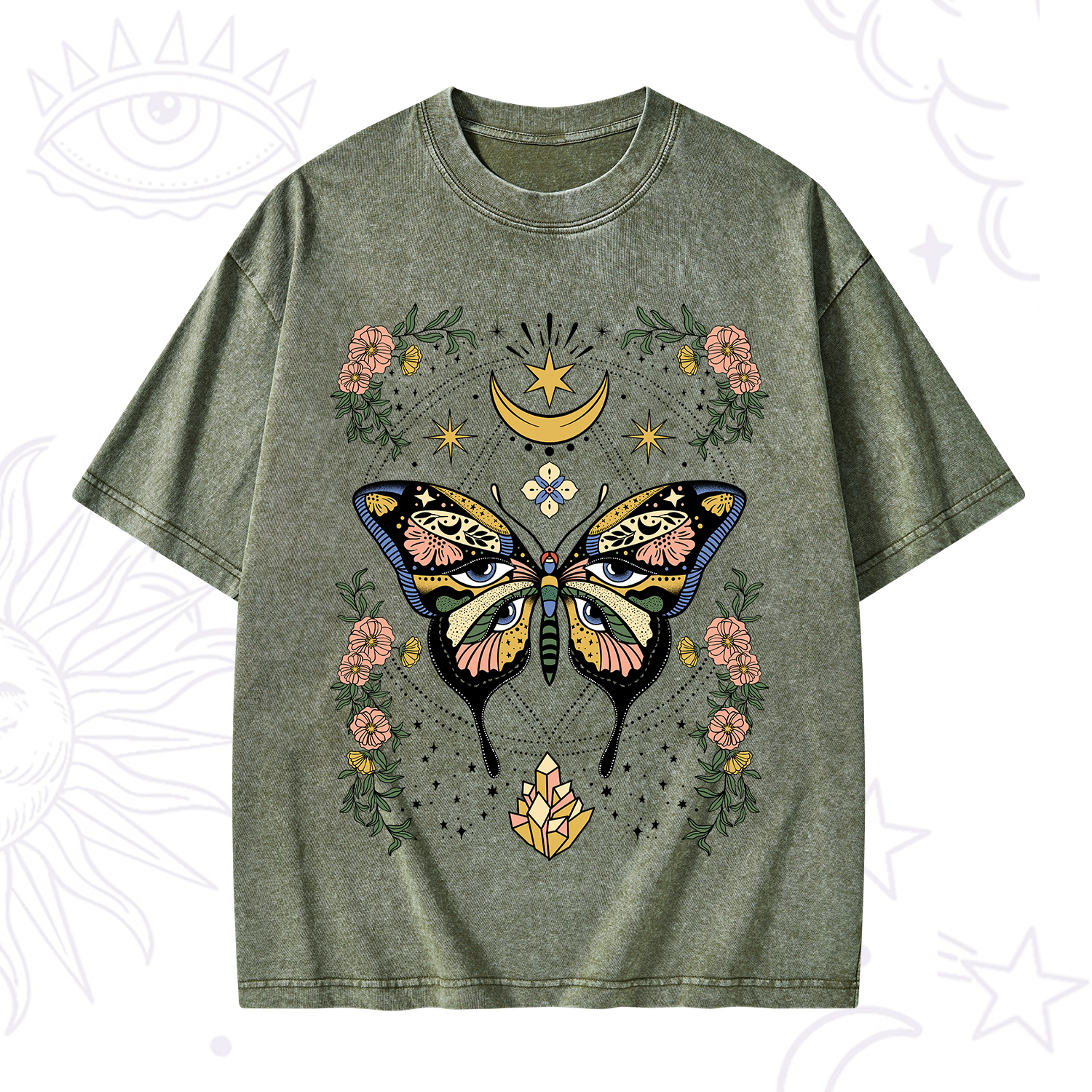 Purplehecate I Am Opening Washed T-Shirt