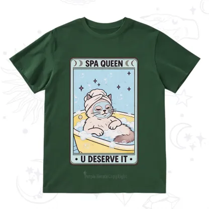 Purplehecate The Spa Queen Cat Tarot T-Shirt