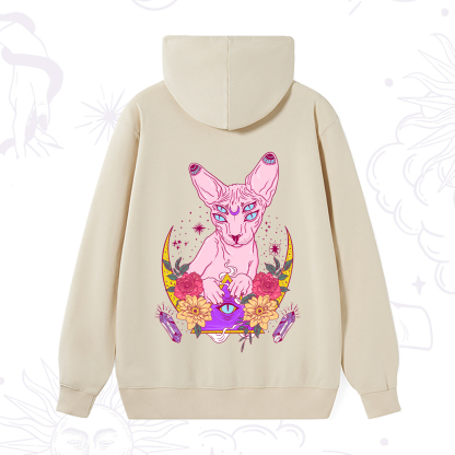 Purplehecate Moon Phase Cat Hoodie