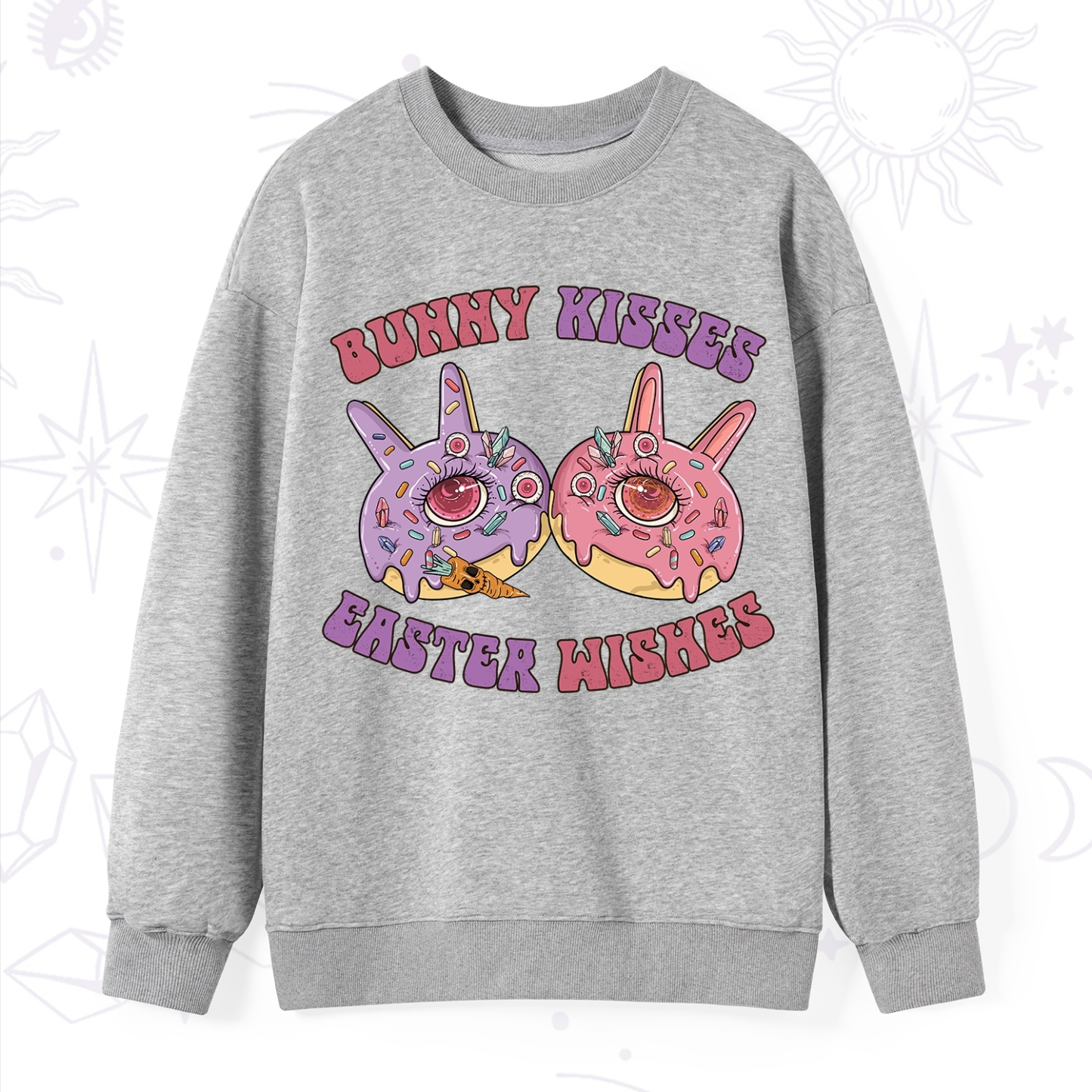 Purplehecate Bunny Kisses Easter Wishes Sweatshirt