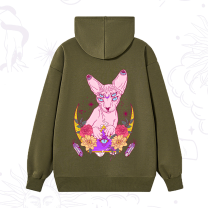 Purplehecate Moon Phase Cat Hoodie