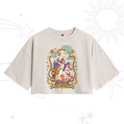 Purplehecate The Audacity Goddess Washed Cropped T-Shirt