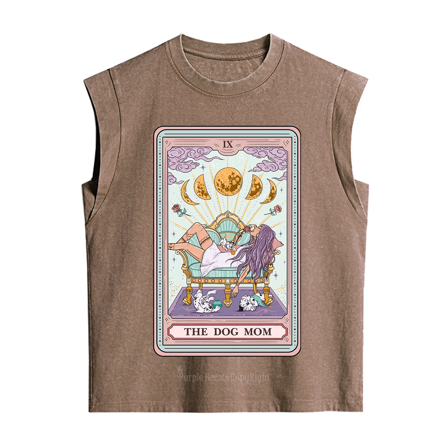 [Copy]Purplehecate Queen of Hearts Vintage Washed Tank