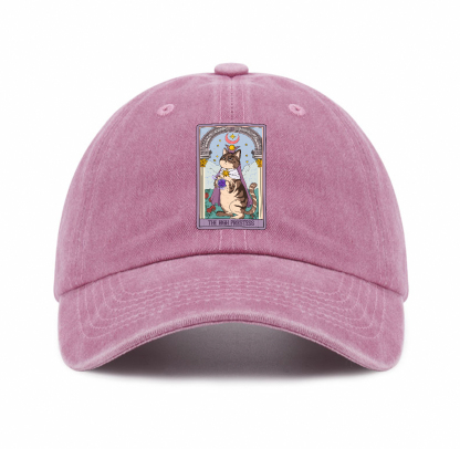 Purplehecate The High Priestess Cat Tarot Baseball Cap