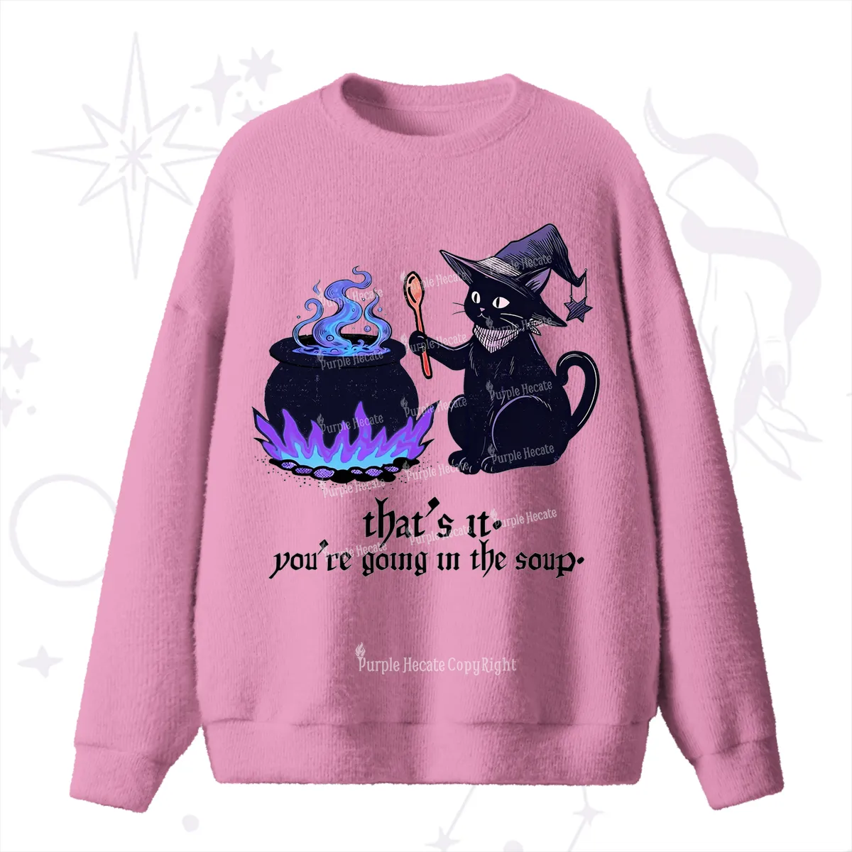 Purplehecate Trust Your Instincts Fuzzy Ugly Sweater