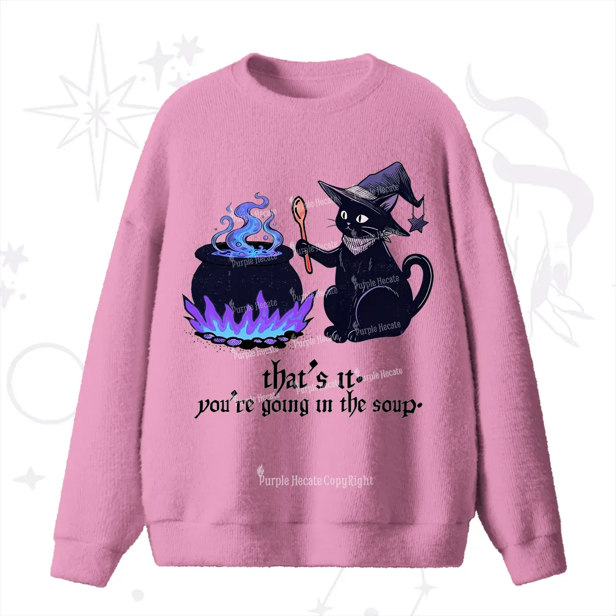 Purplehecate Trust Your Instincts Fuzzy Ugly Sweater