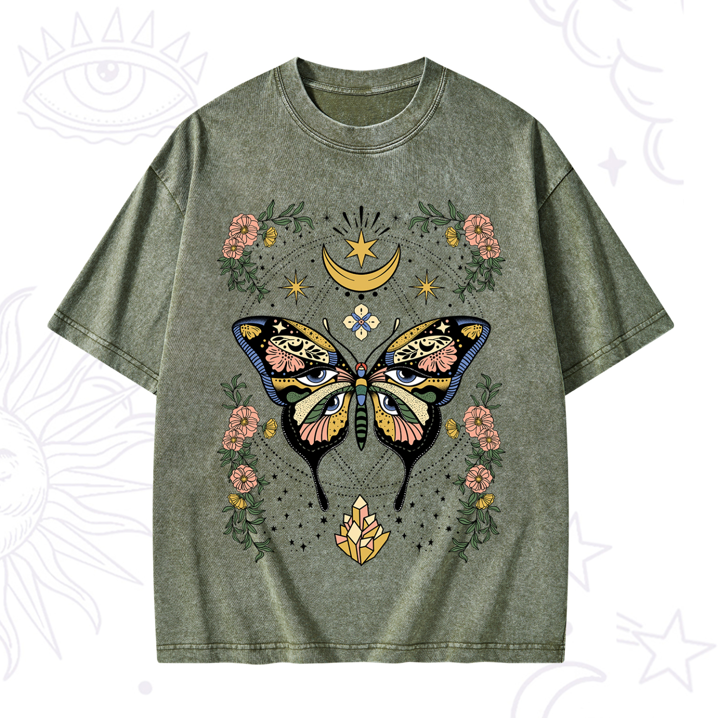 Purplehecate I Am Opening Washed T-Shirt
