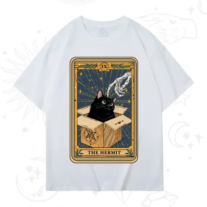 Purplehecate The Hermit Cat Tarot T-Shirt