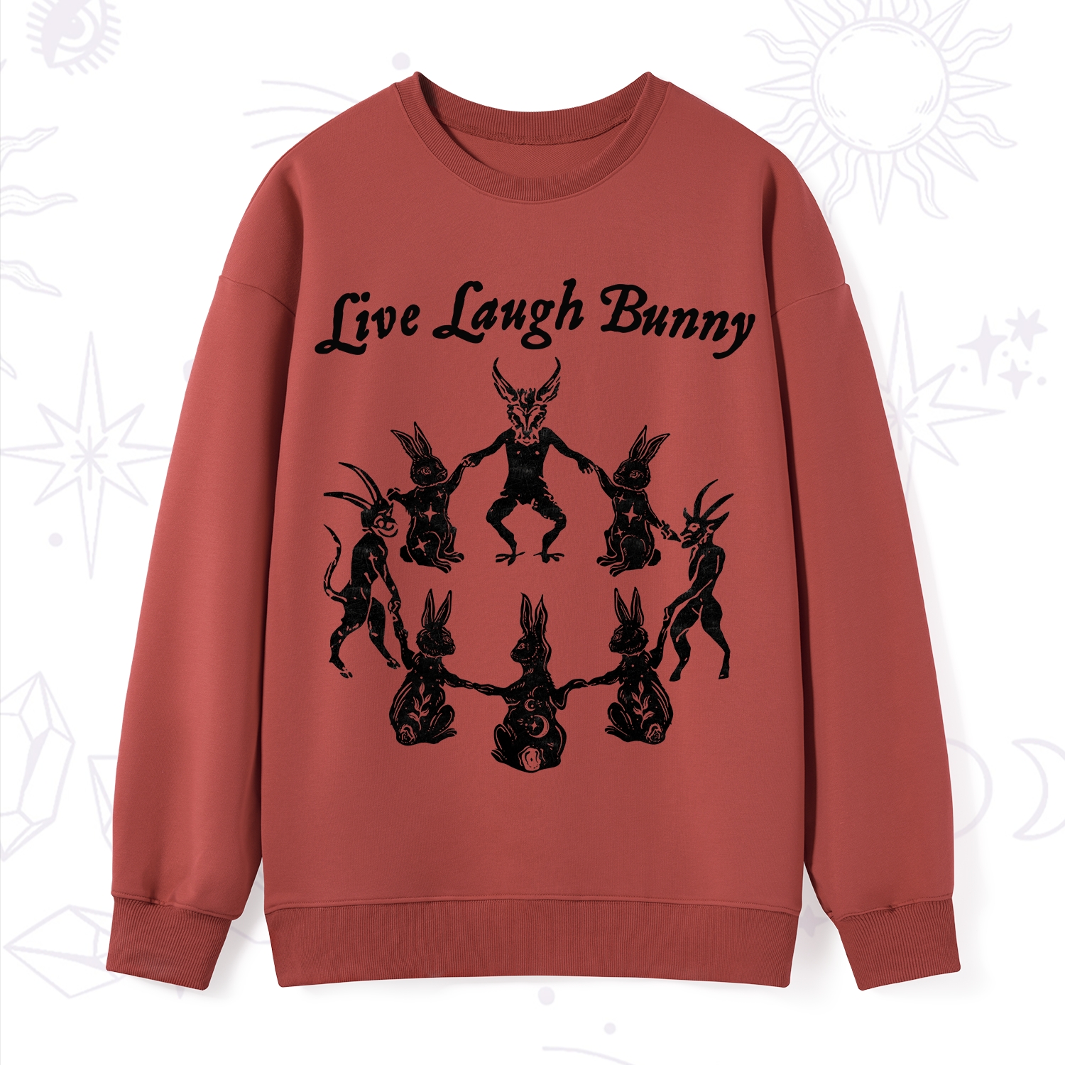 Purplehecate Live Laugh Bunny Sweatshirt