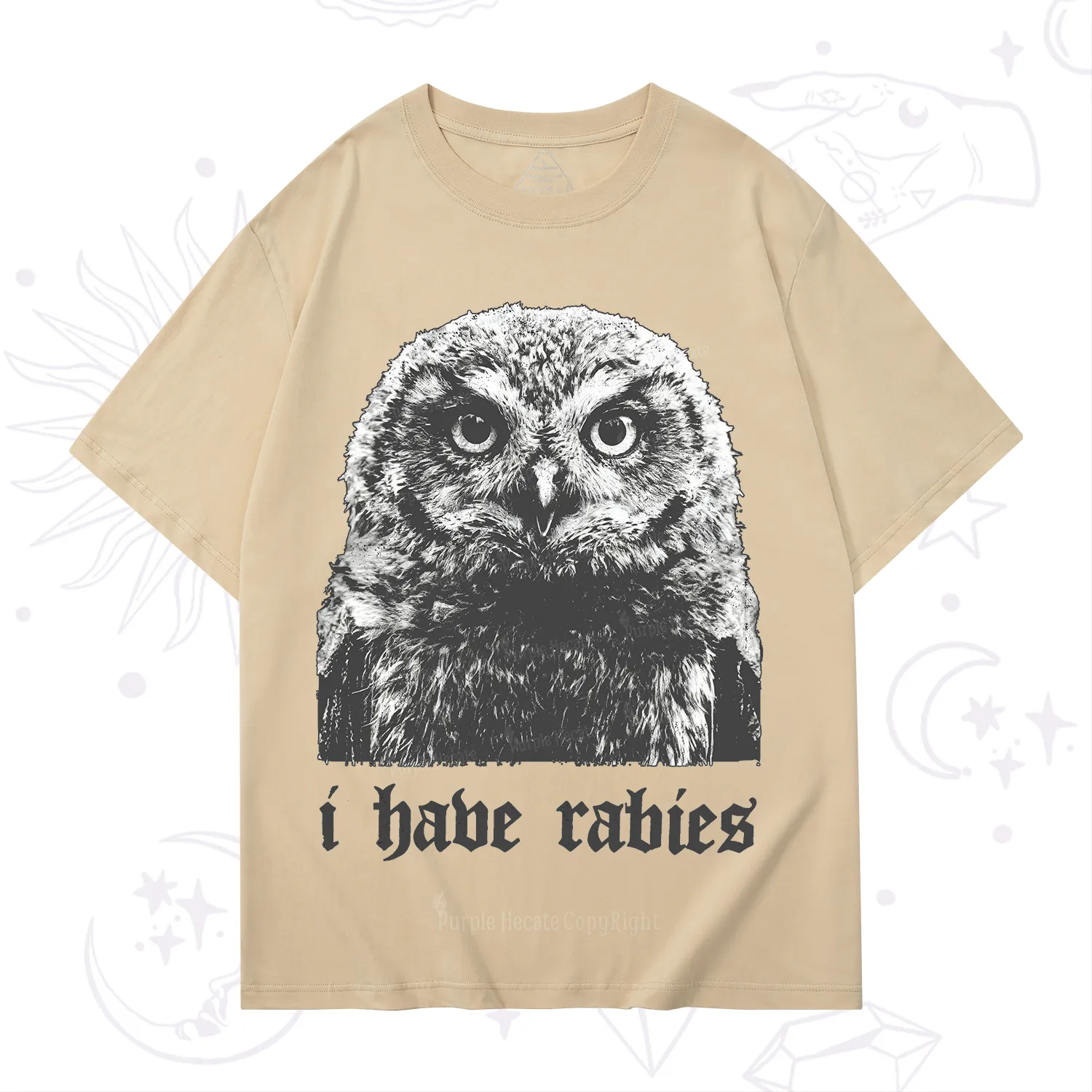 Purplehecate I Have Rabies Owl T-Shirt