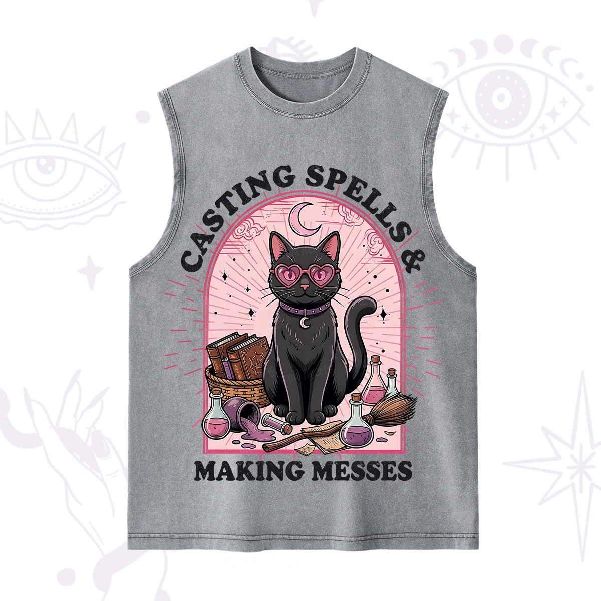 Purplehecate Casting Spells Making Messes Cat Washed Tank