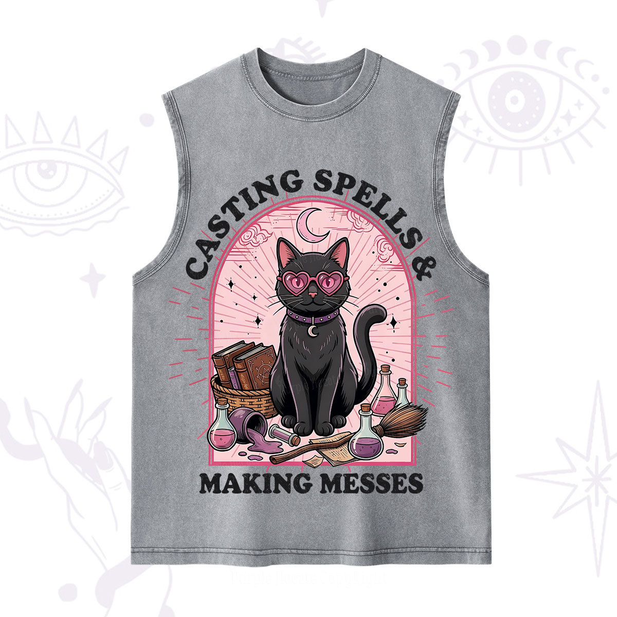 Purplehecate Casting Spells Making Messes Cat Washed Tank