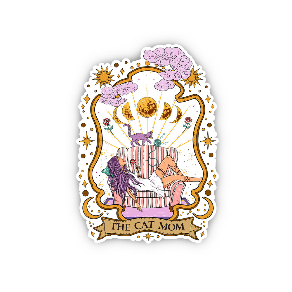 Purplehecate The Cat Mom Goddess Sticker