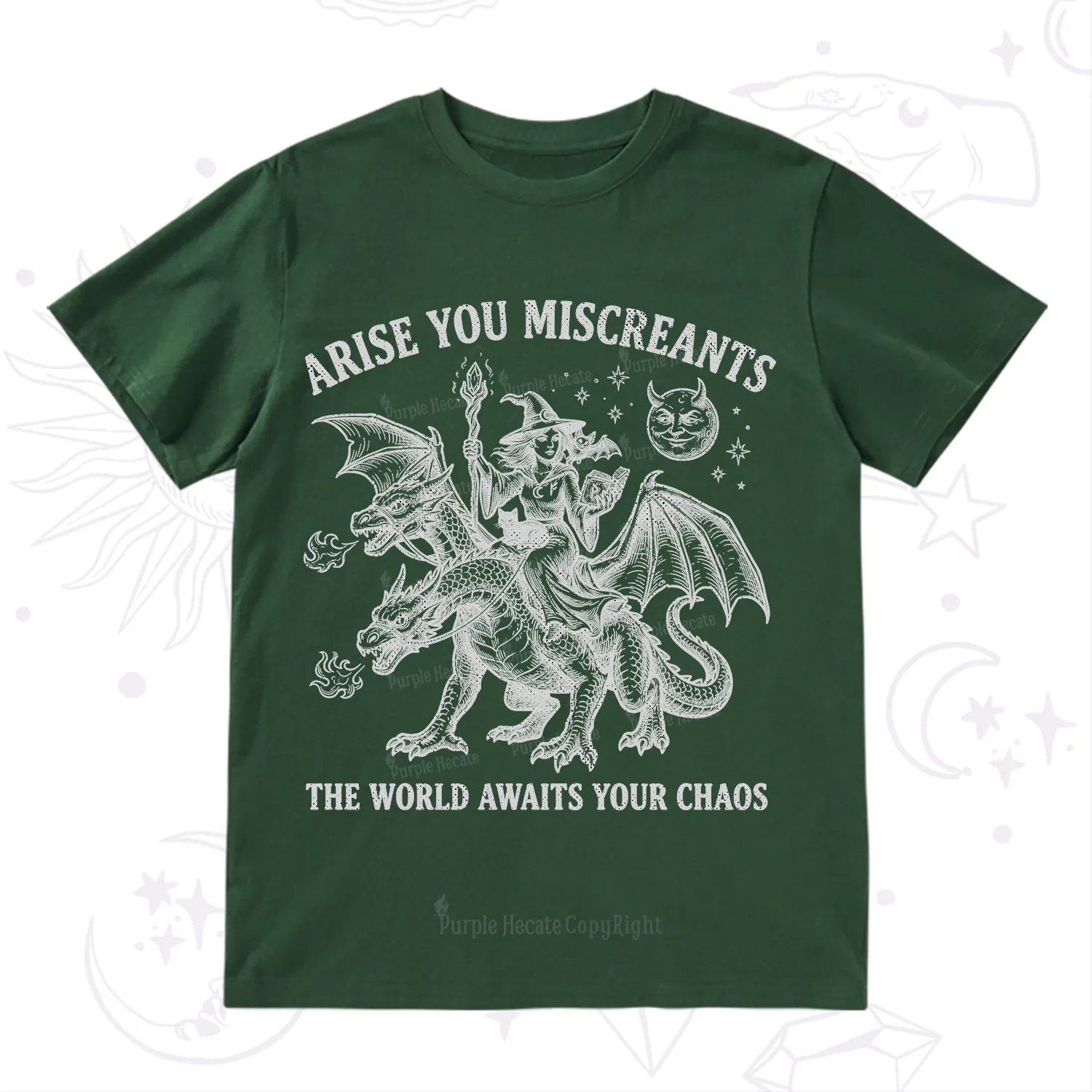 Purplehecate Arise You Miscreants Chaos Rider Witch T-Shirt