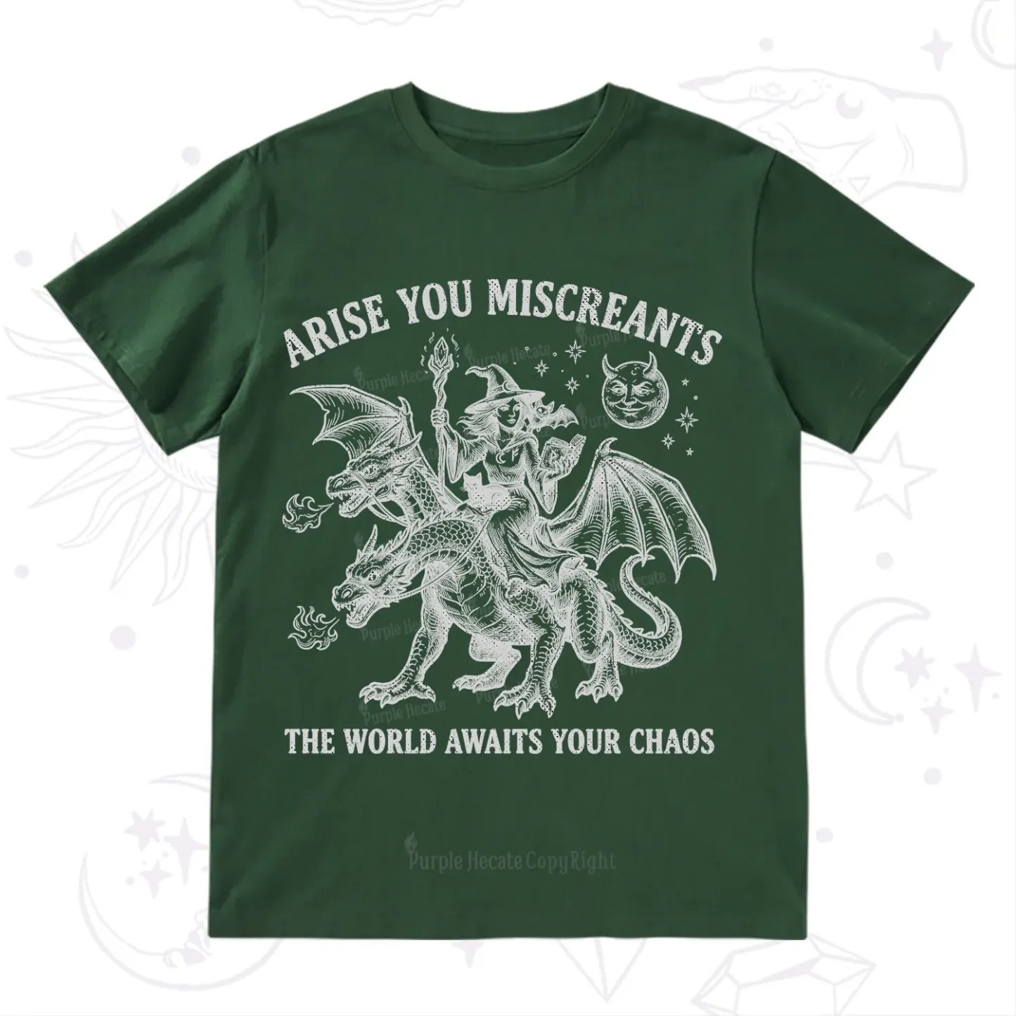 Purplehecate Arise You Miscreants Chaos Rider Witch T-Shirt