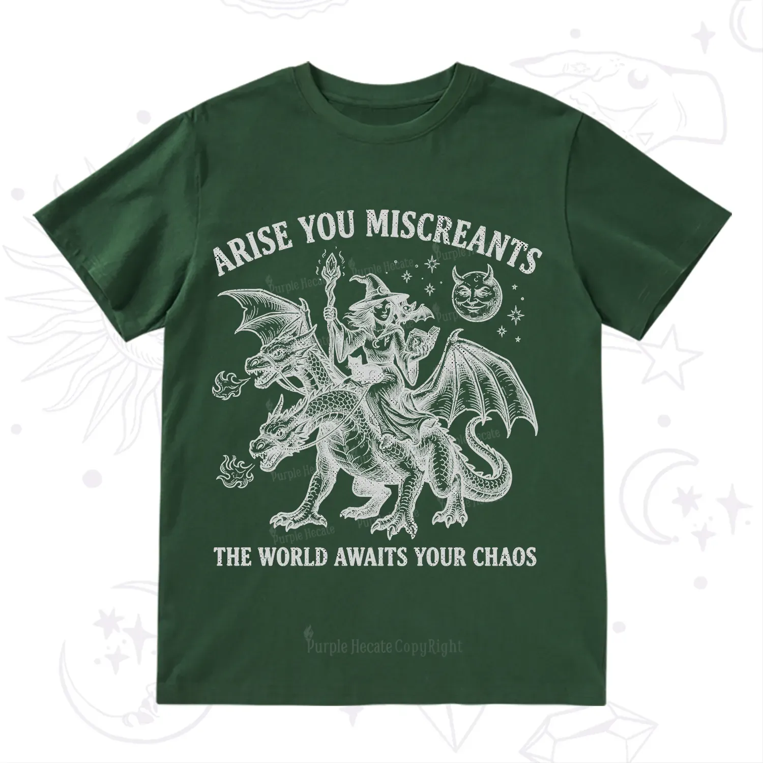 Purplehecate Arise You Miscreants Chaos Rider Witch T-Shirt
