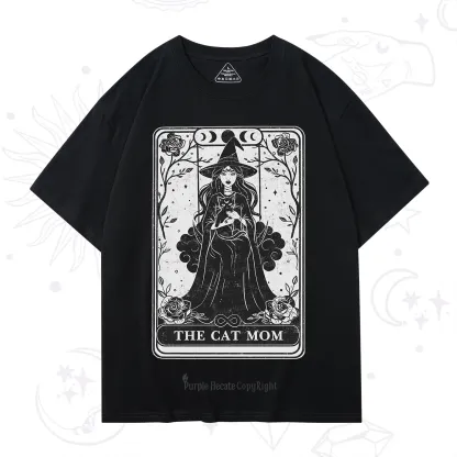 Purplehecate The Witch Cat Mom Tarot T-Shirt