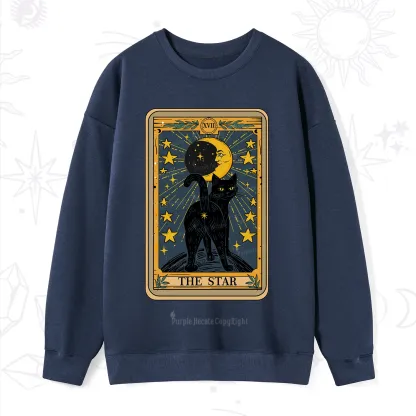 Purplehecate The Star Tarot Cat Sweatshirt