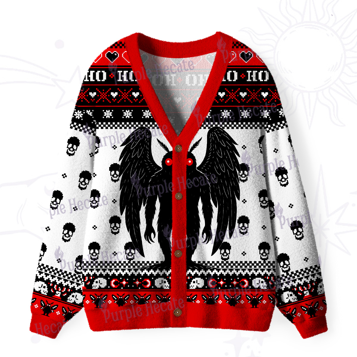 Purplehecate The Mothmen Ugly Cardigan Sweaters