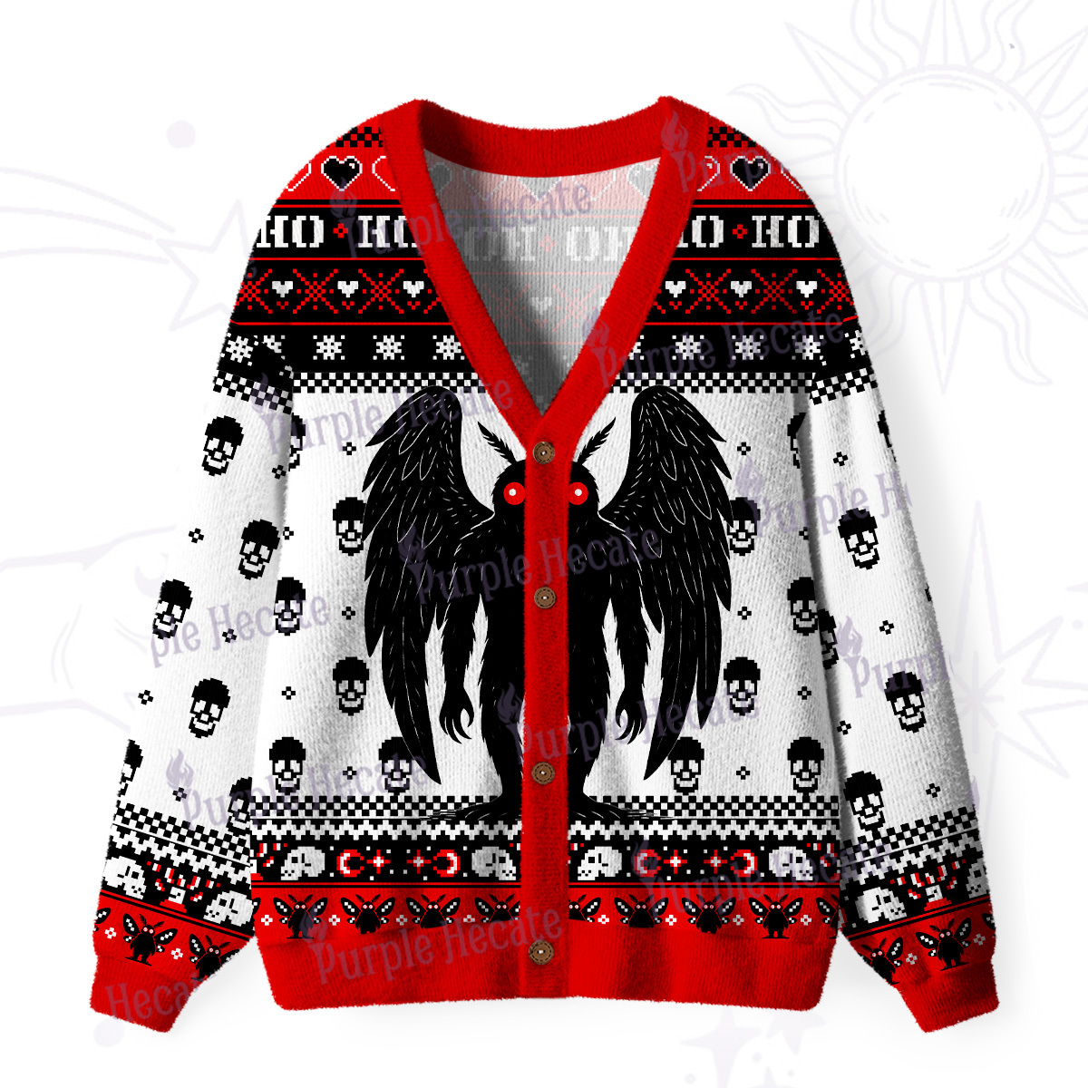 Purplehecate The Mothmen Ugly Cardigan Sweaters