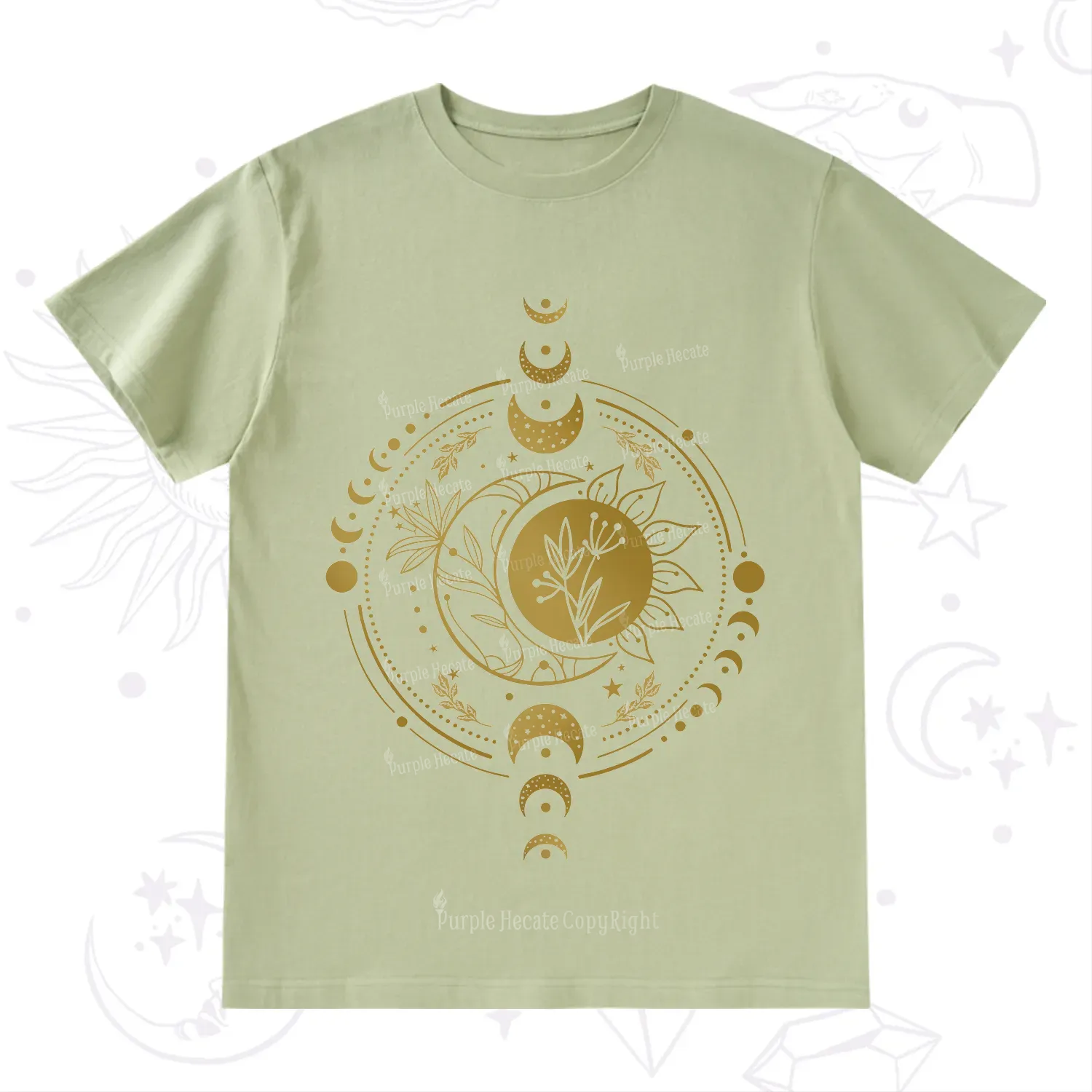 Purplehecate Mystic Moon And Sun T-Shirt