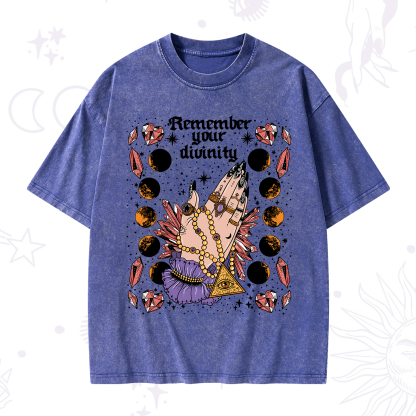 Purplehecate Remember Your Divinity Washed T-Shirt