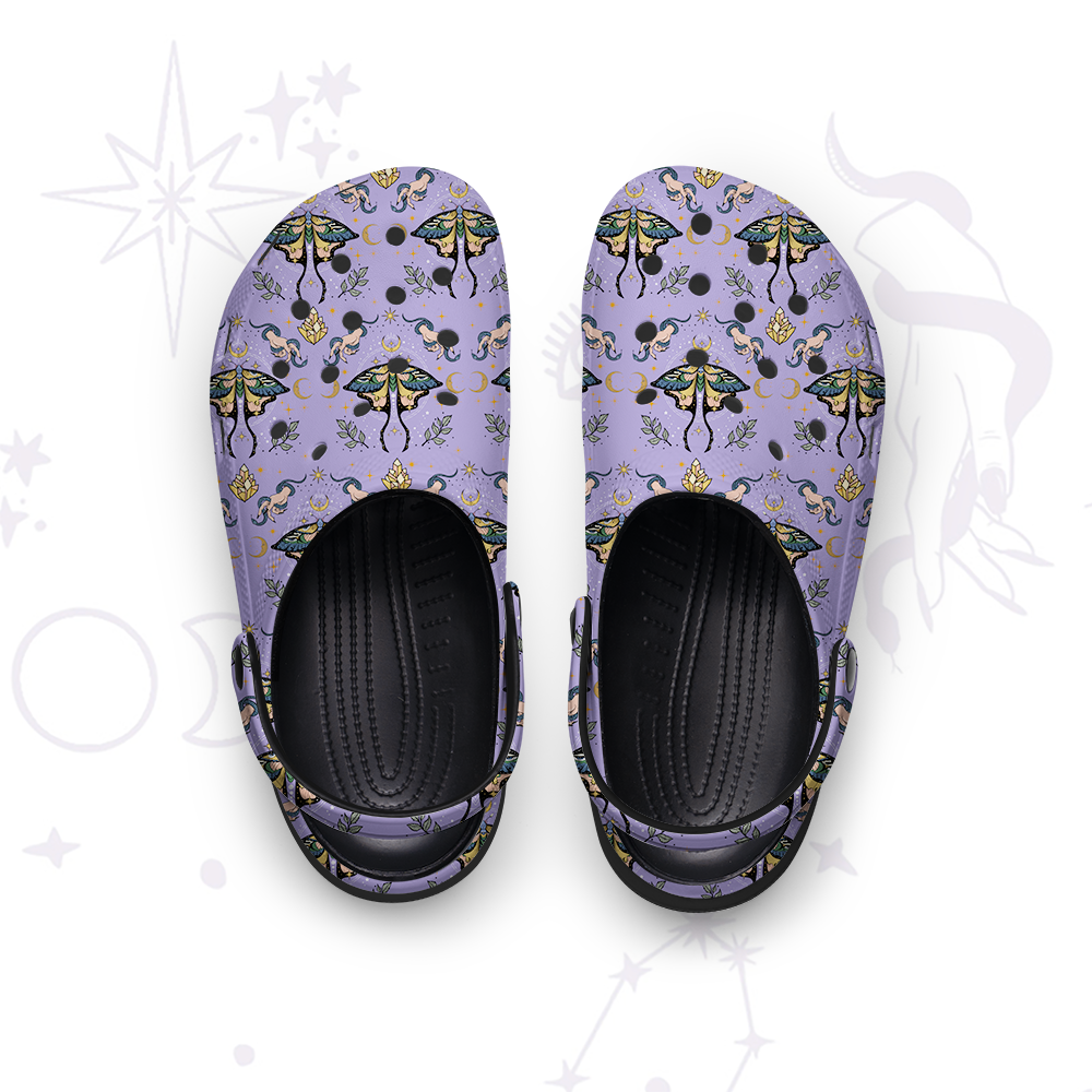 Purplehecate Mystical Moth Rubber Clogs